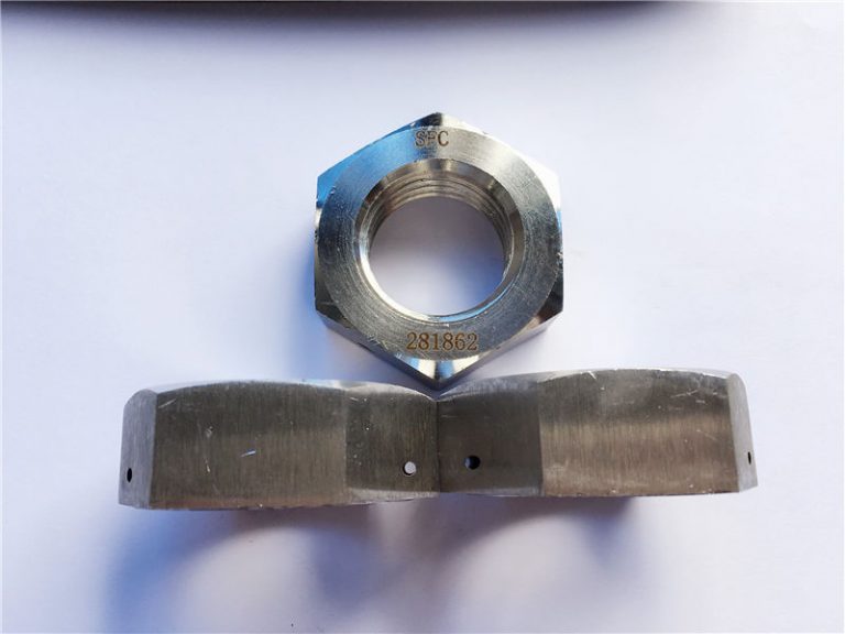 ड्रिलिंग प्वालको साथ हेक्स जाम नट