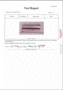 S31254 का लागि प्रमाणपत्र