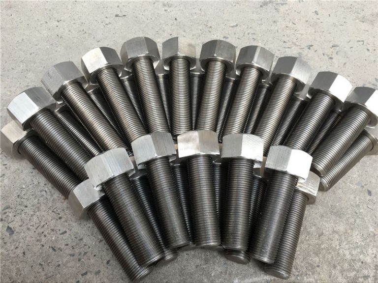 254smo uns s31254 en1.4547 बोल्ट र नट १-१ / २ "-8unx180mm धागा रड